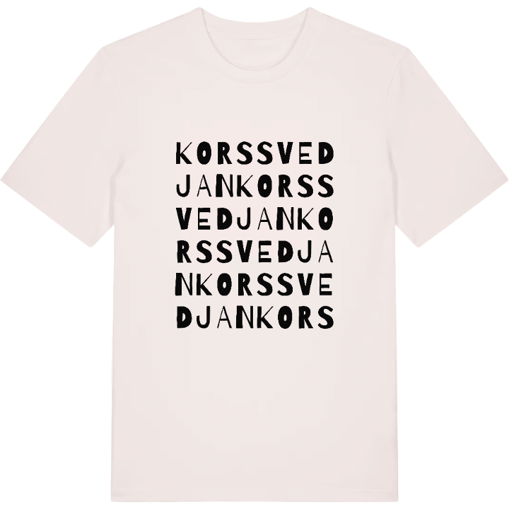 Korssvedjan ordlek t-shirt – t-shirt från PinShirt