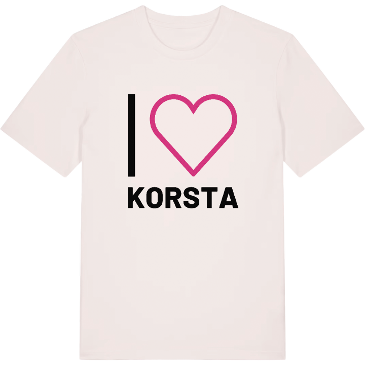 Jag älskar Korsta t-shirt stort tryck – t-shirt från PinShirt