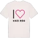 Jag älskar Kozi Róg t-shirt stort tryck