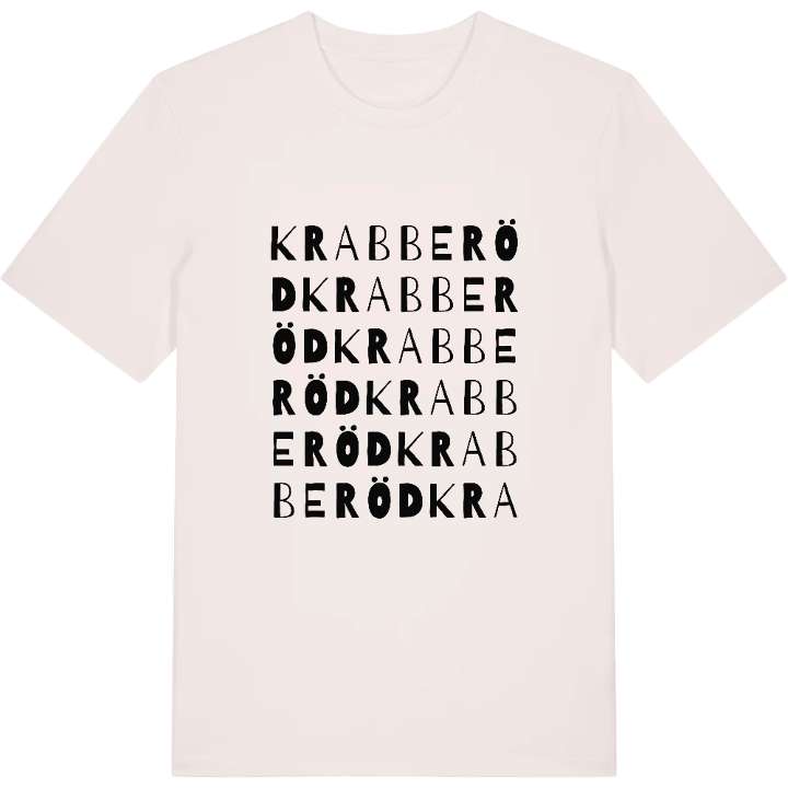 Krabberöd ordlek t-shirt – t-shirt från PinShirt
