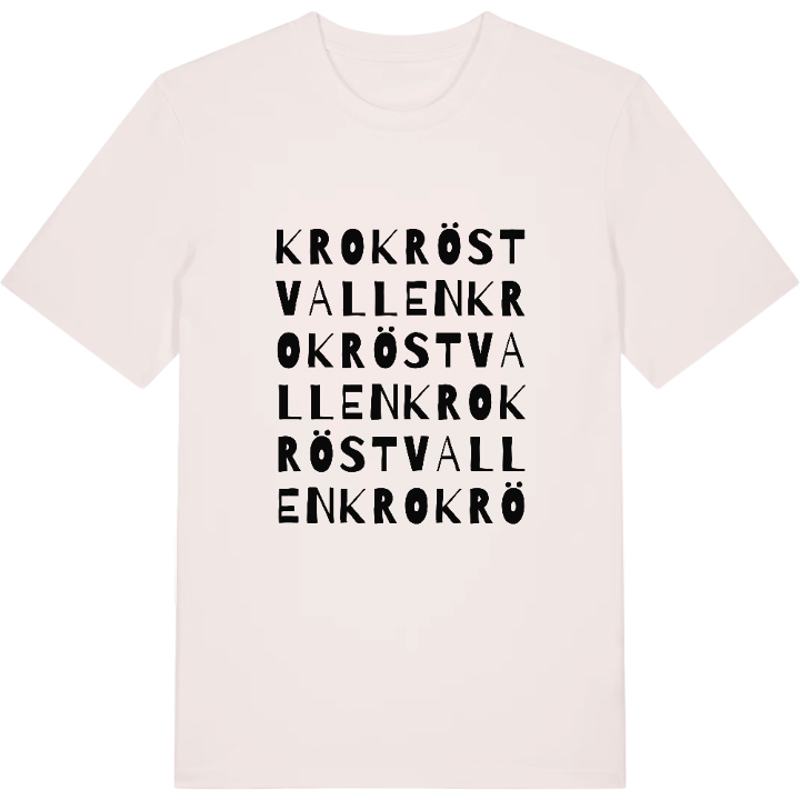Krokröstvallen ordlek t-shirt – t-shirt från PinShirt