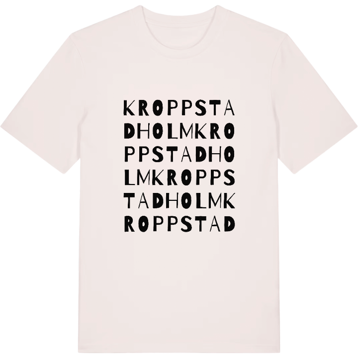 Kroppstadholm ordlek t-shirt – t-shirt från PinShirt