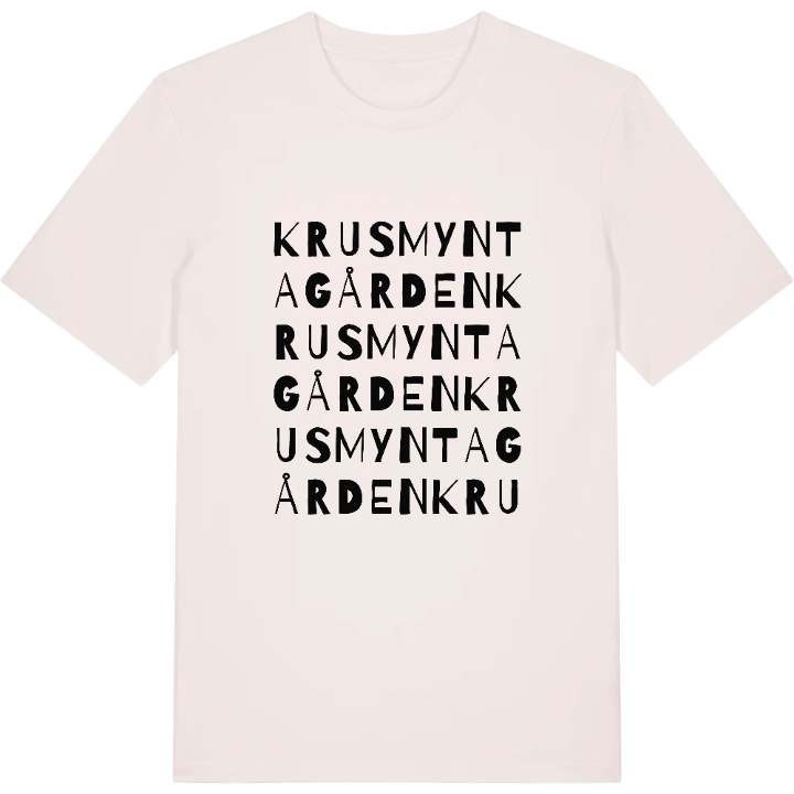 Krusmyntagården ordlek t-shirt – t-shirt från PinShirt
