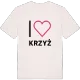 Jag älskar Krzyż t-shirt stort tryck