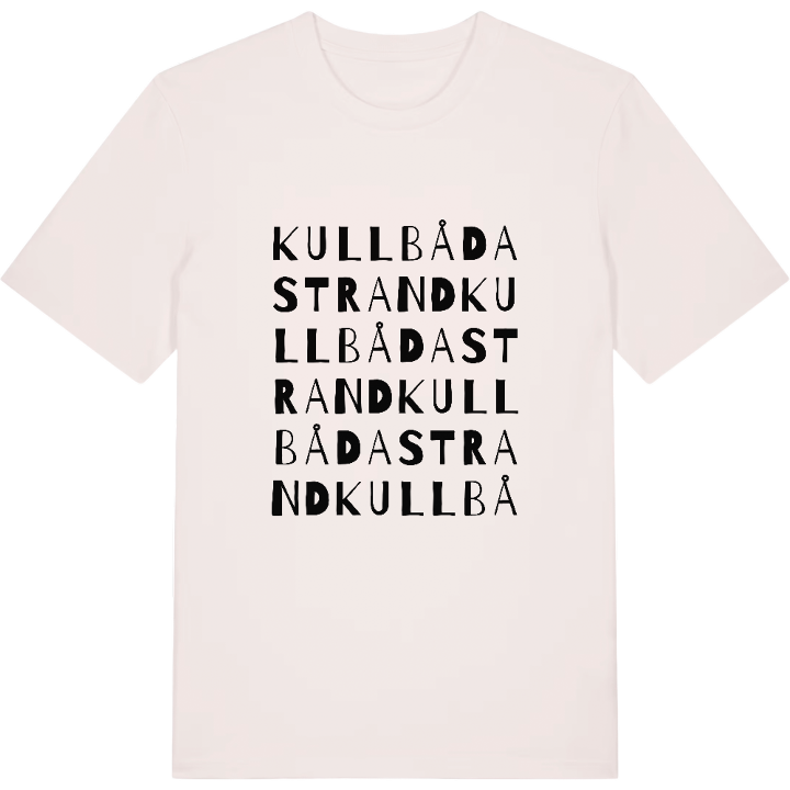 Kullbådastrand ordlek t-shirt – t-shirt från PinShirt