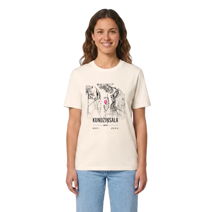 Kundziņsala karta t-shirt – t-shirt från PinShirt