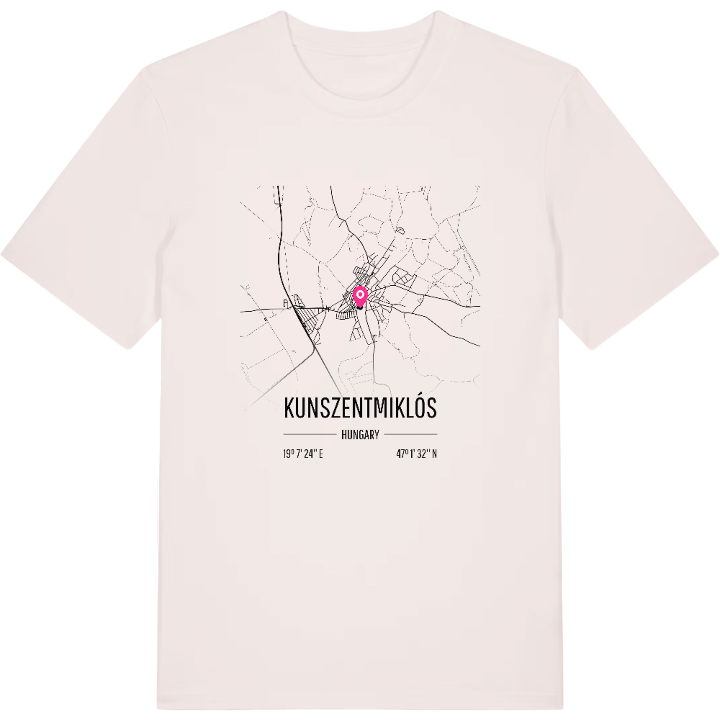 Kunszentmiklós karta t-shirt – t-shirt från PinShirt