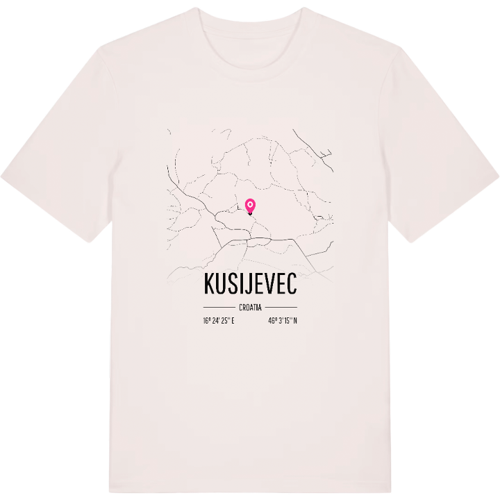 Kusijevec karta t-shirt – t-shirt från PinShirt
