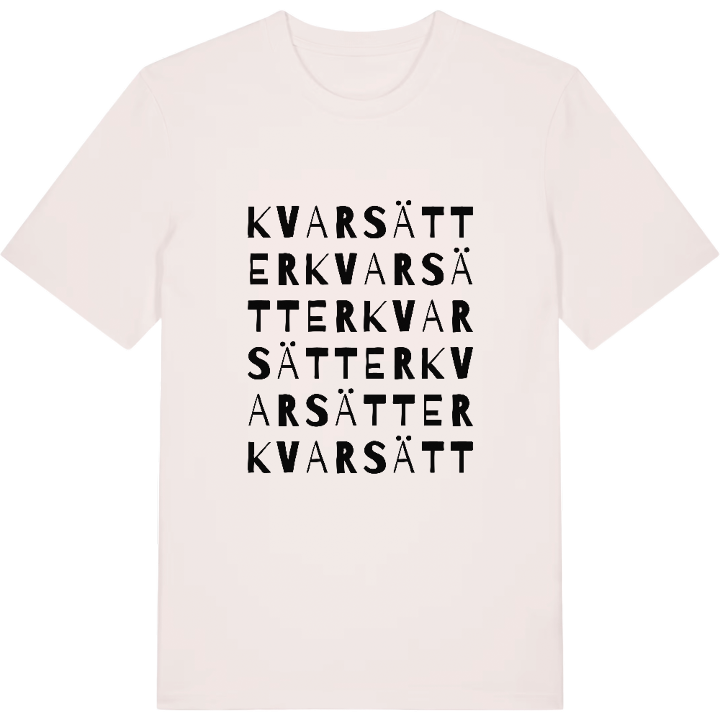 Kvarsätter ordlek t-shirt – t-shirt från PinShirt