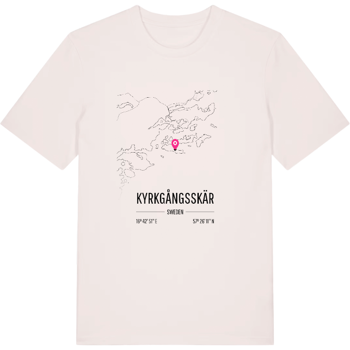 Kyrkgångsskär karta t-shirt – t-shirt från PinShirt