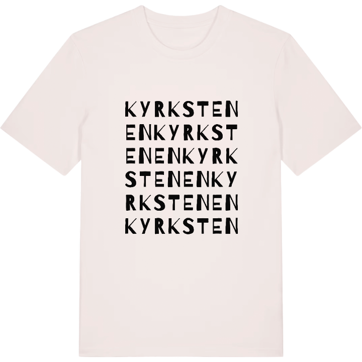 Kyrkstenen ordlek t-shirt – t-shirt från PinShirt