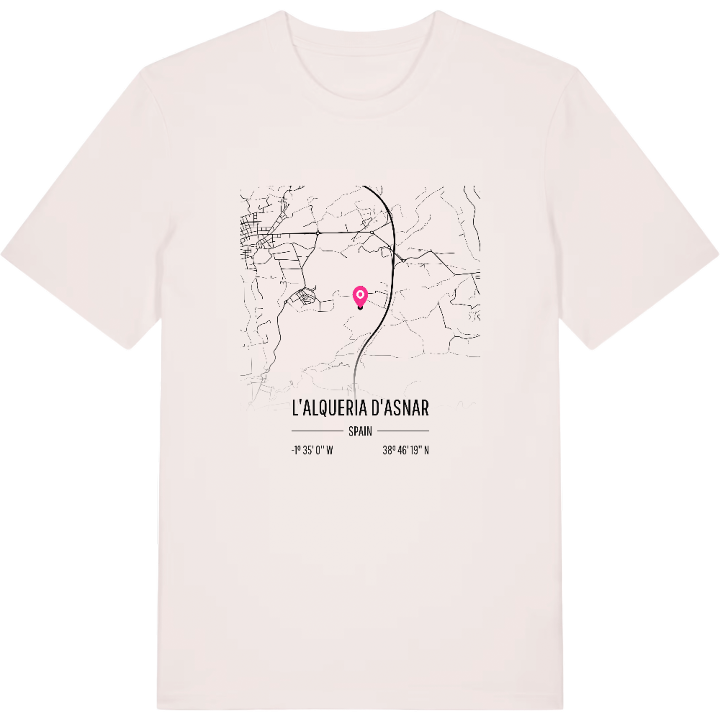 l'Alqueria d'Asnar karta t-shirt – t-shirt från PinShirt