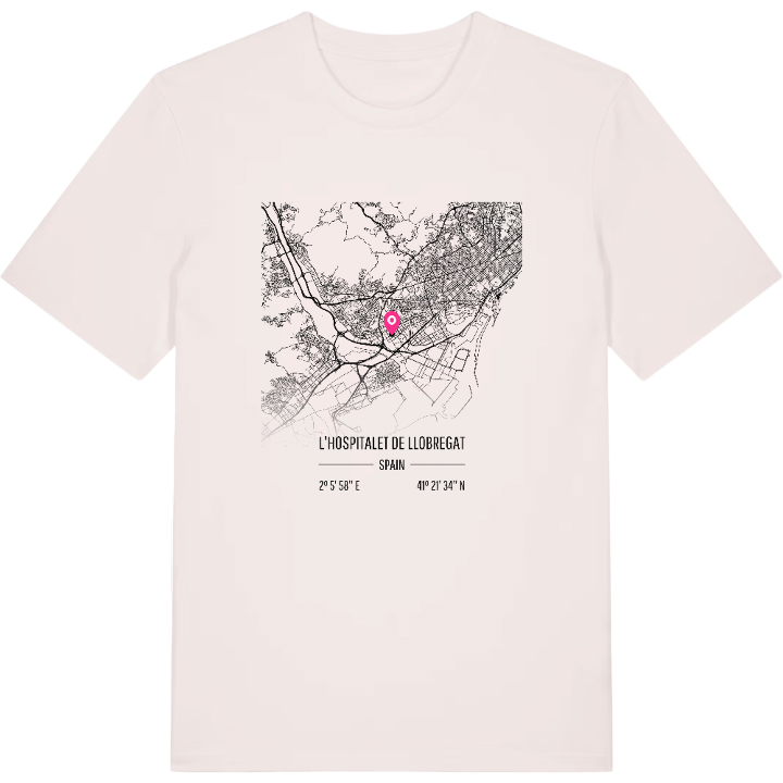 l'Hospitalet de Llobregat karta t-shirt – t-shirt från PinShirt