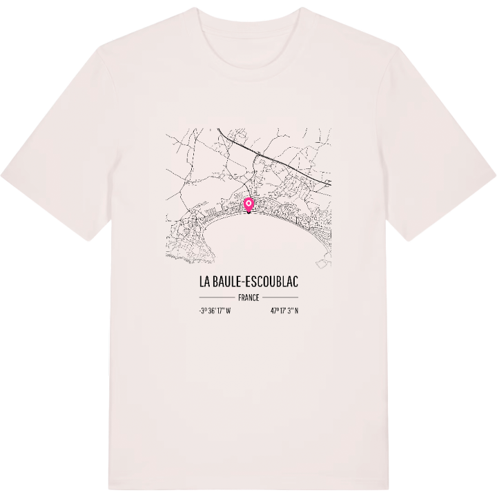 La Baule-Escoublac karta t-shirt – t-shirt från PinShirt