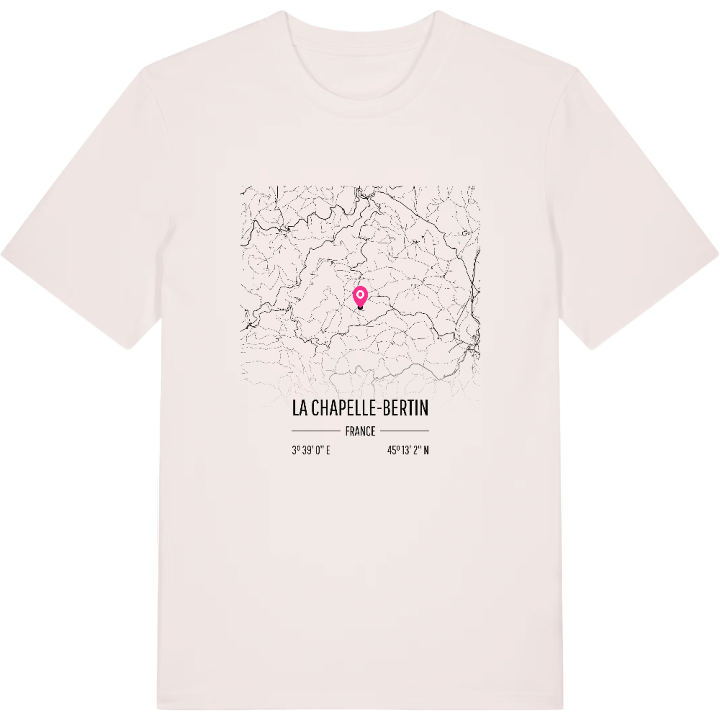 La Chapelle-Bertin karta t-shirt – t-shirt från PinShirt