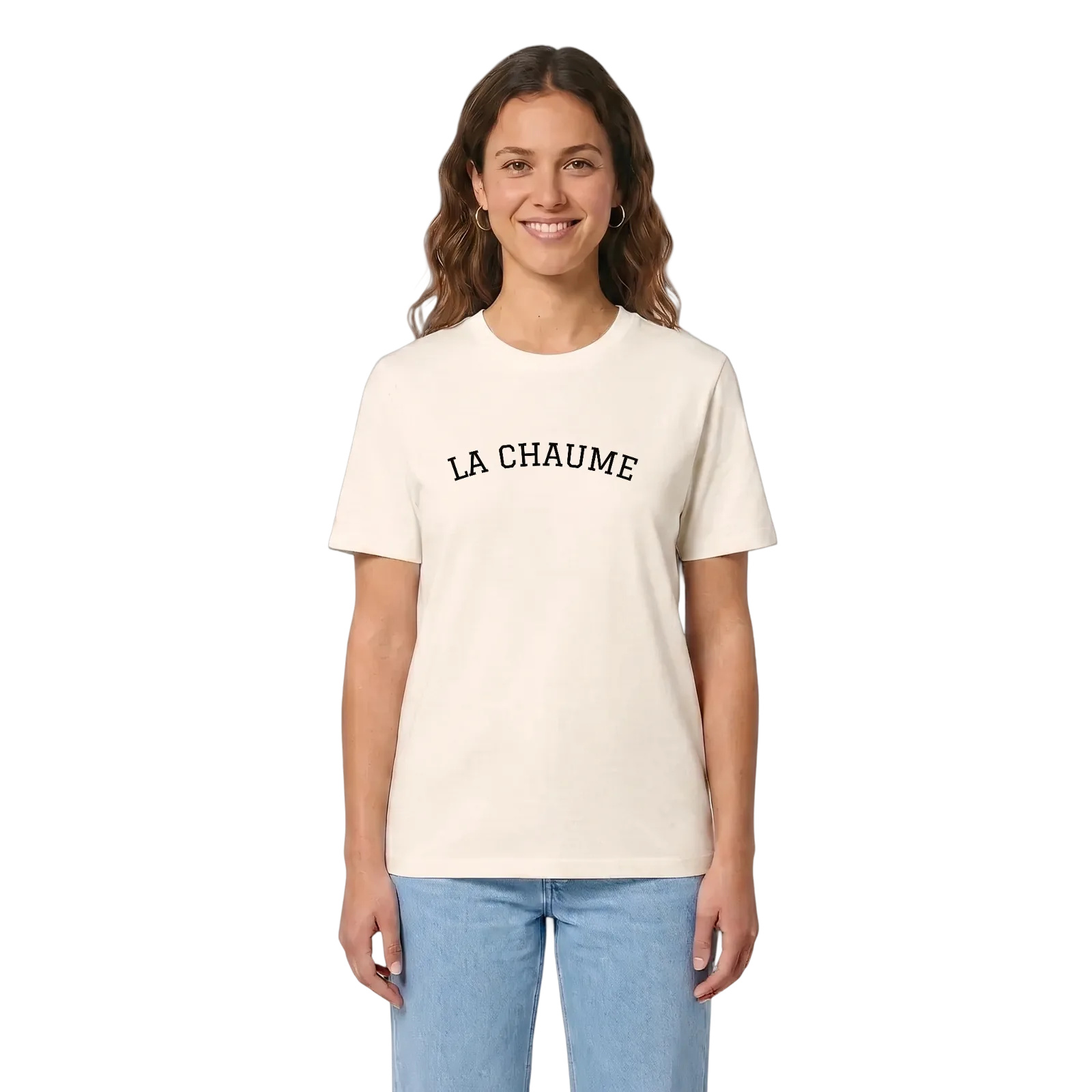 La Chaume böjd t-shirt – Vintage White, i miljö