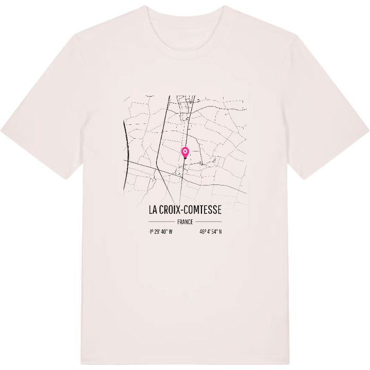 La Croix-Comtesse karta t-shirt – t-shirt från PinShirt
