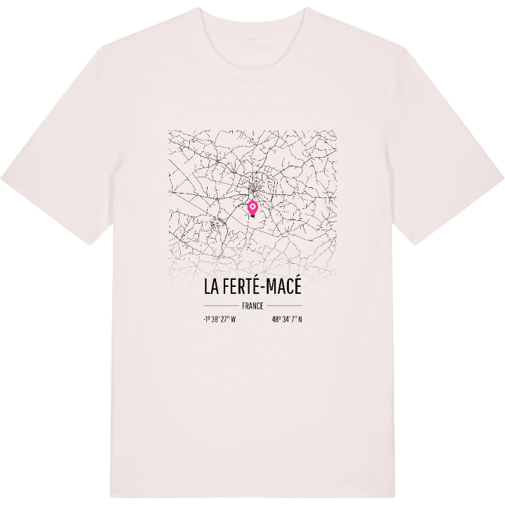 La Ferté-Macé karta t-shirt – t-shirt från PinShirt
