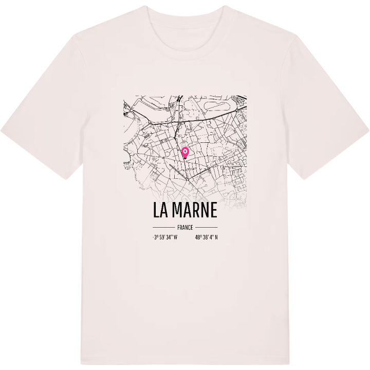 La Marne karta t-shirt – t-shirt från PinShirt