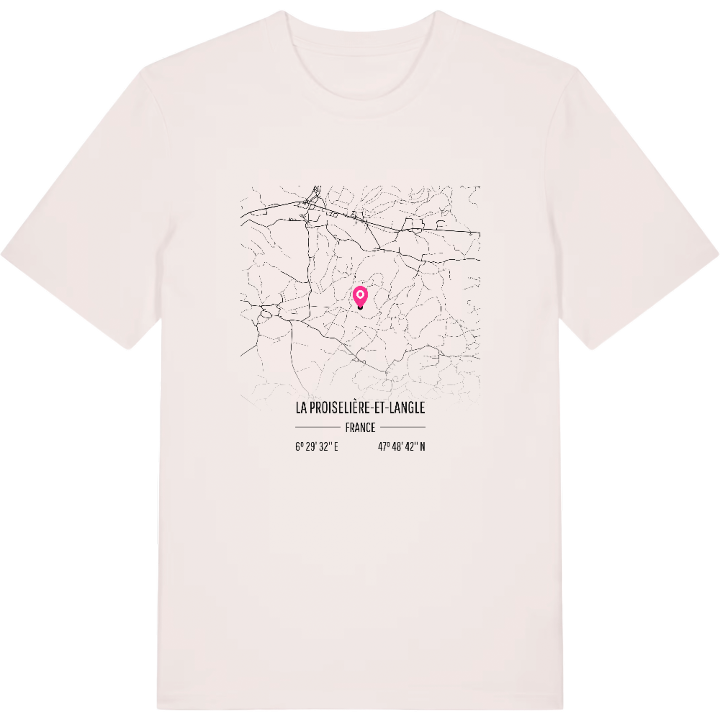 La Proiselière-et-Langle karta t-shirt – t-shirt från PinShirt