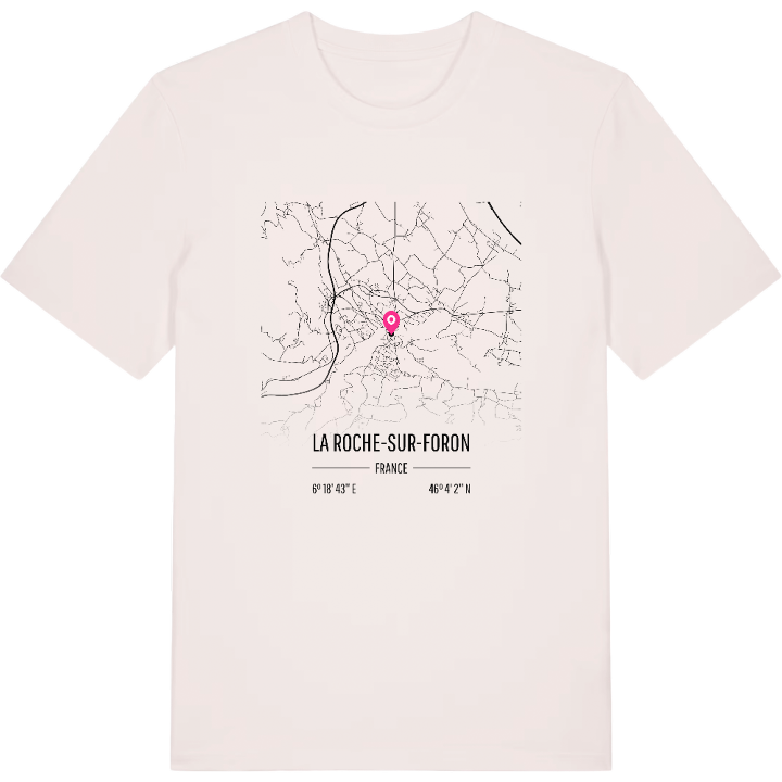 La Roche-sur-Foron karta t-shirt – t-shirt från PinShirt