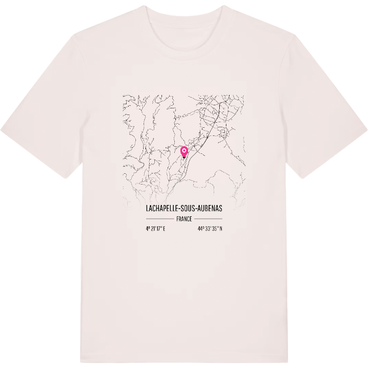 Lachapelle-sous-Aubenas karta t-shirt – t-shirt från PinShirt