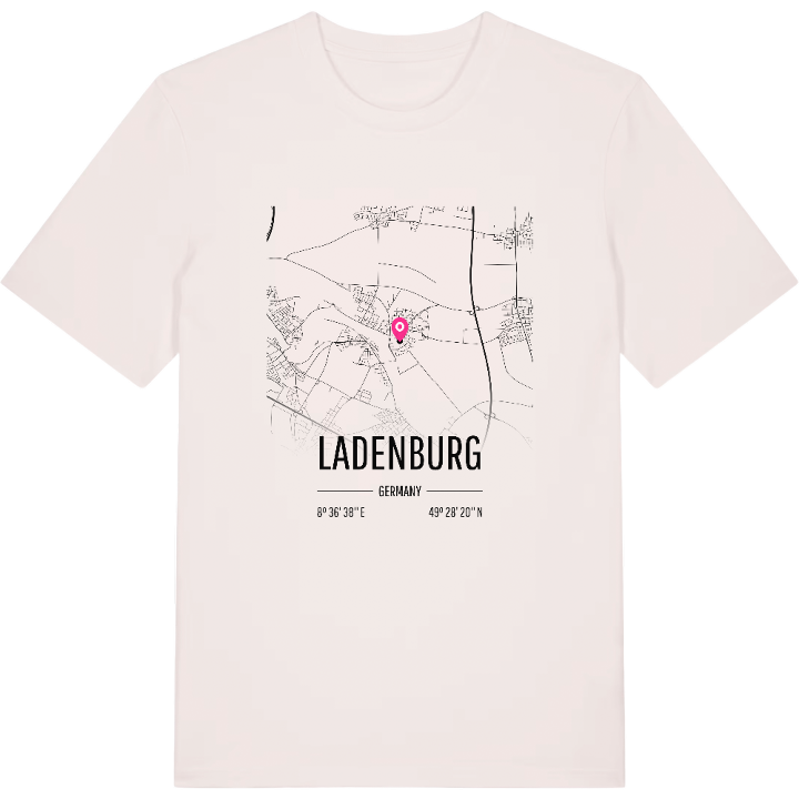 Ladenburg karta t-shirt – t-shirt från PinShirt