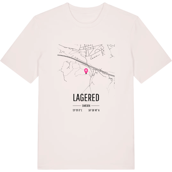 Lagered karta t-shirt – t-shirt från PinShirt