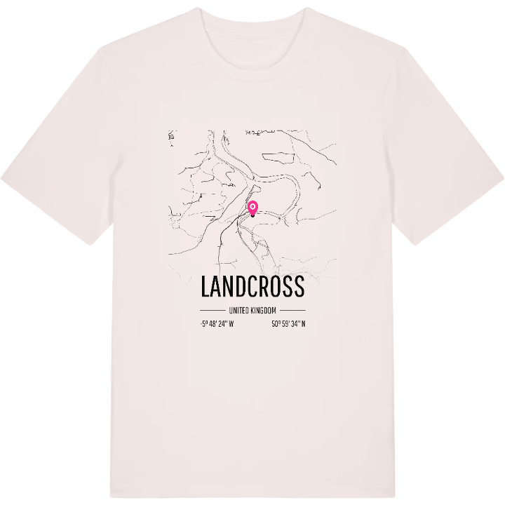 Landcross karta t-shirt – t-shirt från PinShirt
