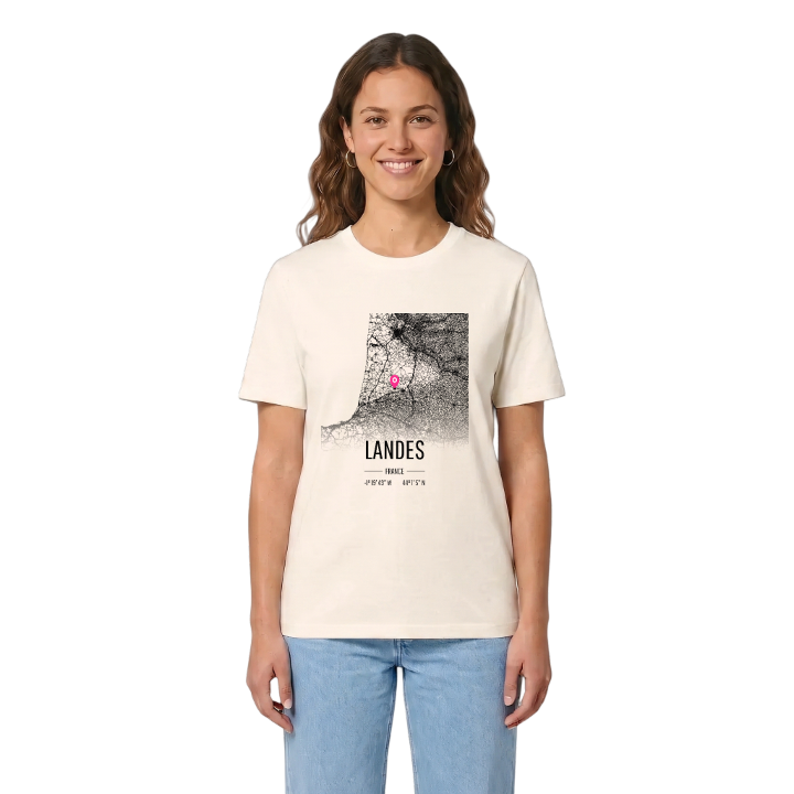 Landes karta t-shirt – t-shirt från PinShirt
