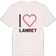 Jag älskar Landet t-shirt stort tryck