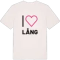 Jag älskar Lång t-shirt stort tryck