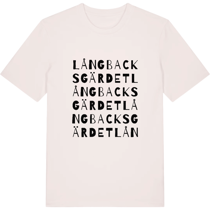 Långbacksgärdet ordlek t-shirt – t-shirt från PinShirt