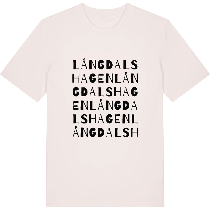 Långdalshagen ordlek t-shirt – t-shirt från PinShirt