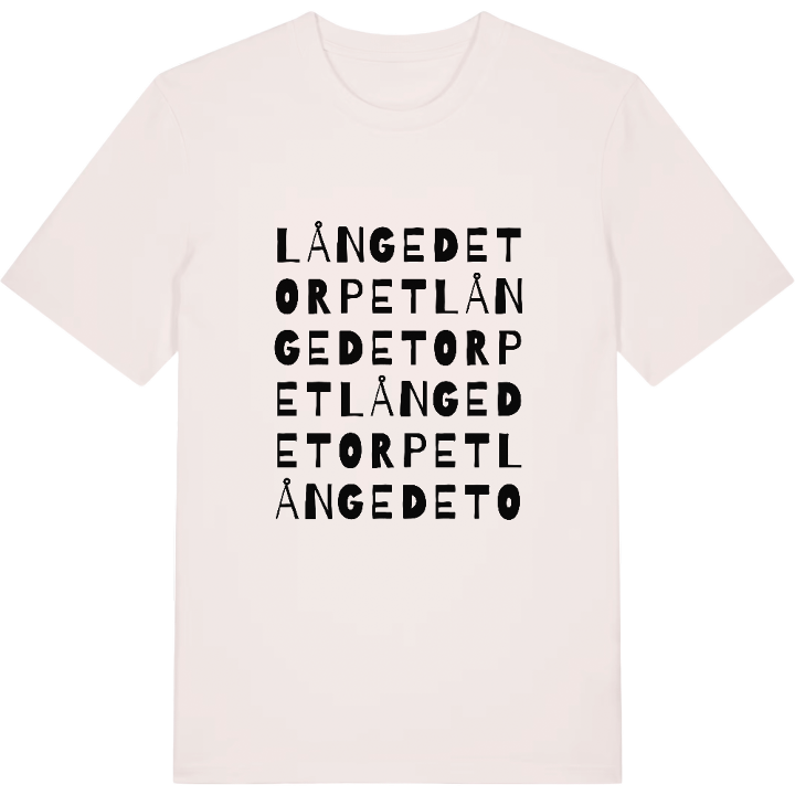 Långedetorpet ordlek t-shirt – t-shirt från PinShirt
