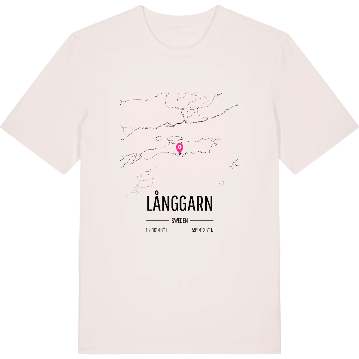 Långgarn karta t-shirt – t-shirt från PinShirt