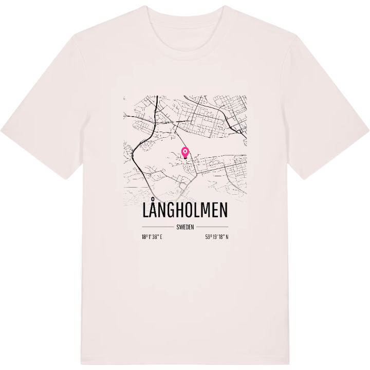 Långholmen karta t-shirt – t-shirt från PinShirt