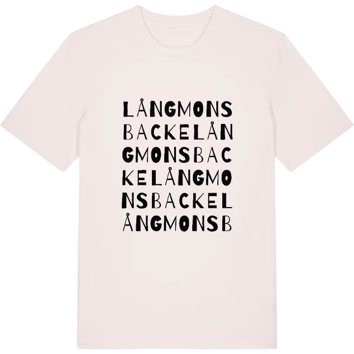 Långmonsbacke ordlek t-shirt – t-shirt från PinShirt