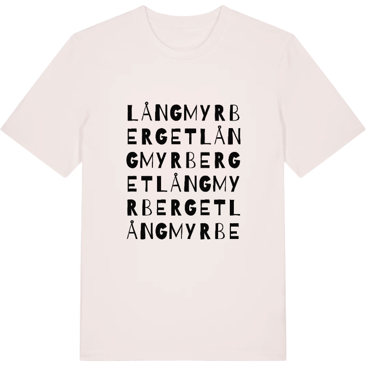 Långmyrberget ordlek t-shirt – t-shirt från PinShirt