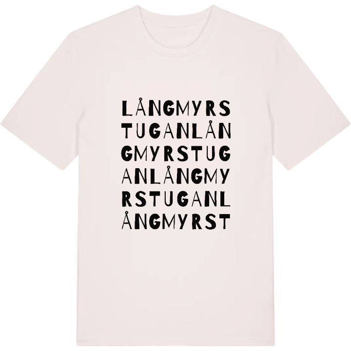 Långmyrstugan ordlek t-shirt – t-shirt från PinShirt