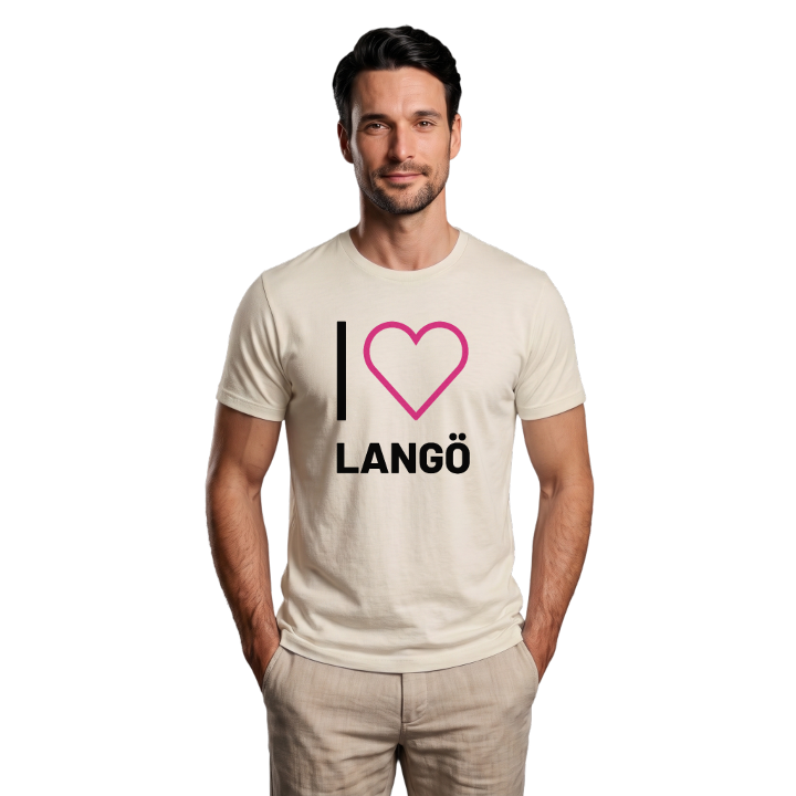 Jag älskar Langö t-shirt stort tryck – t-shirt från PinShirt