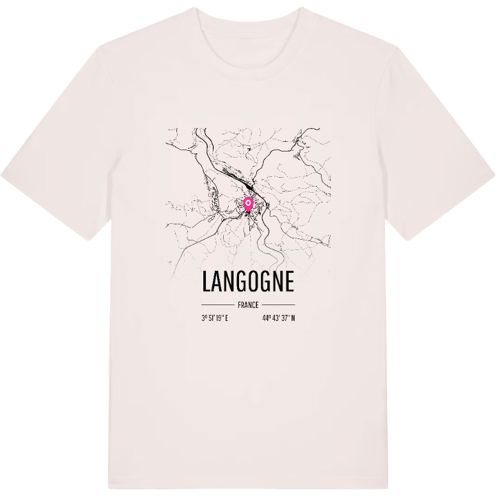 Langogne karta t-shirt – t-shirt från PinShirt