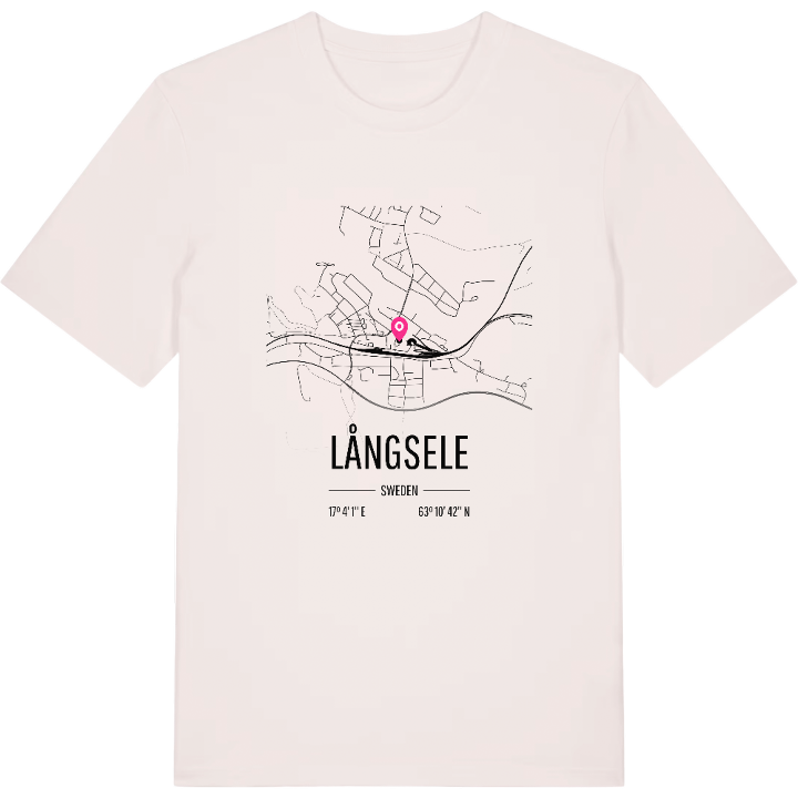 Långsele karta t-shirt – t-shirt från PinShirt