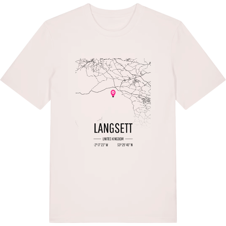 Langsett karta t-shirt – t-shirt från PinShirt