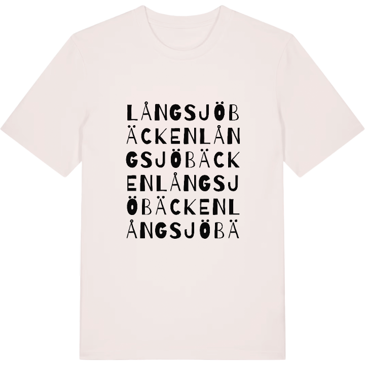 Långsjöbäcken ordlek t-shirt – t-shirt från PinShirt