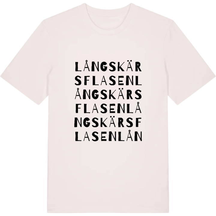 Långskärsflasen ordlek t-shirt – t-shirt från PinShirt
