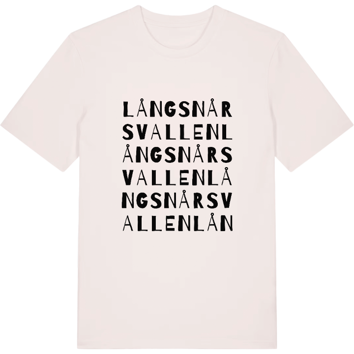 Långsnårsvallen ordlek t-shirt – t-shirt från PinShirt