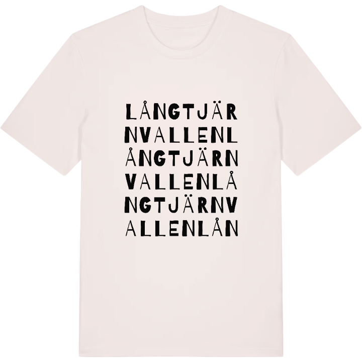 Långtjärnvallen ordlek t-shirt – t-shirt från PinShirt