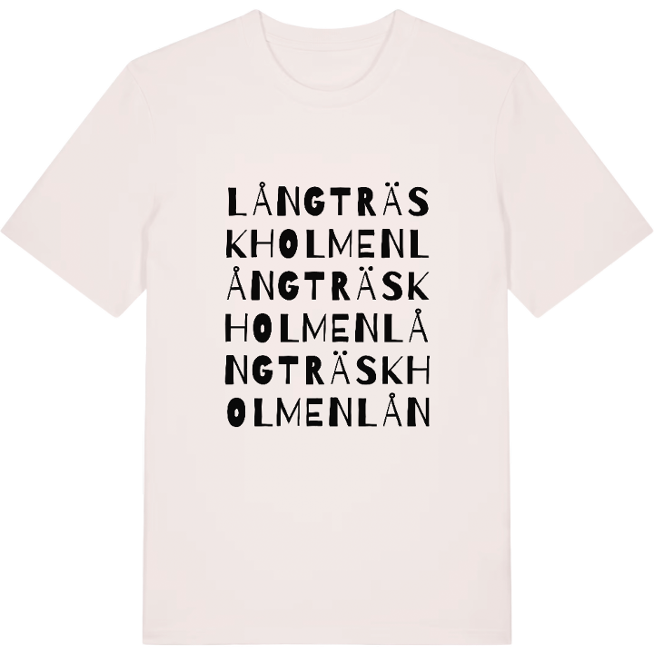 Långträskholmen ordlek t-shirt – t-shirt från PinShirt