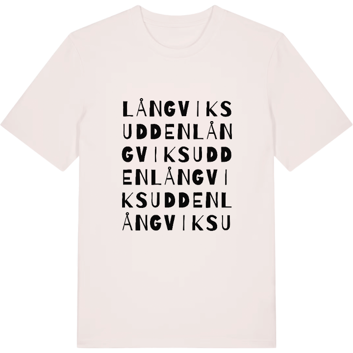 Långviksudden ordlek t-shirt – t-shirt från PinShirt